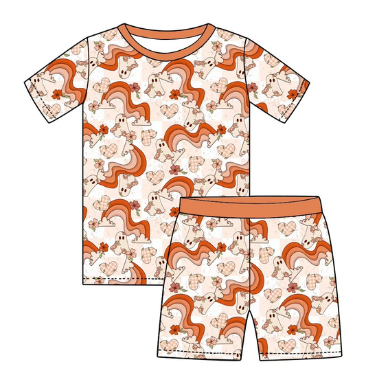 Custom moq 5 each style eta 6-7weeks baby boy clothes halloween short sleeve shorts sets-25.8.1
