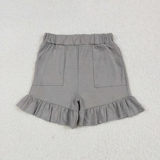 RTS NO MOQ SS0563 Pure grey pocket lace shorts