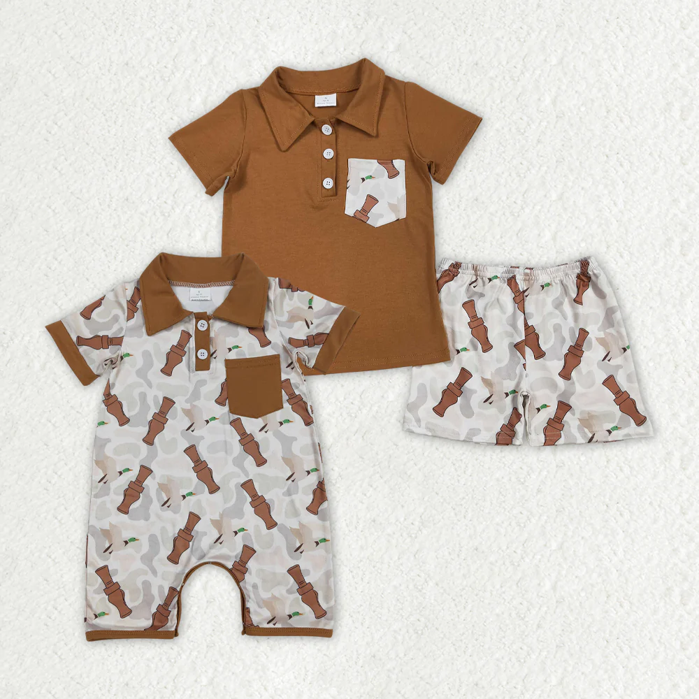RTS NO MOQ baby girl clothes camouflage Rompers Clothes Sets