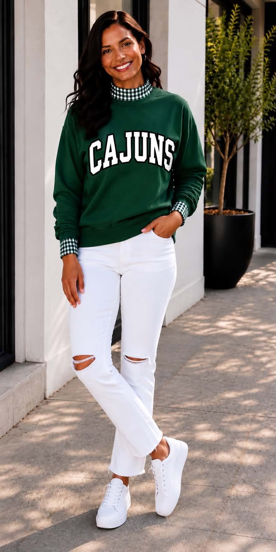 custom moq 5 mix size AAFTBX0101 Adult High Neck Team Letter Print Sweatshirt Plaid Mock Neck Long Sleeve Pullover Tops