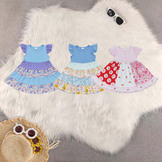 RTS baby girls clothes short Sleeve dress