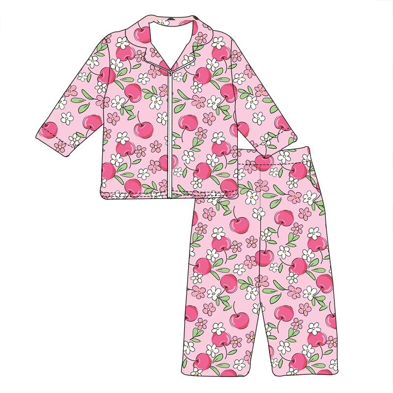 Custom moq 5 each style eta 6-7weeks baby girl clothes floral long sleeve pants sets-25.7.28