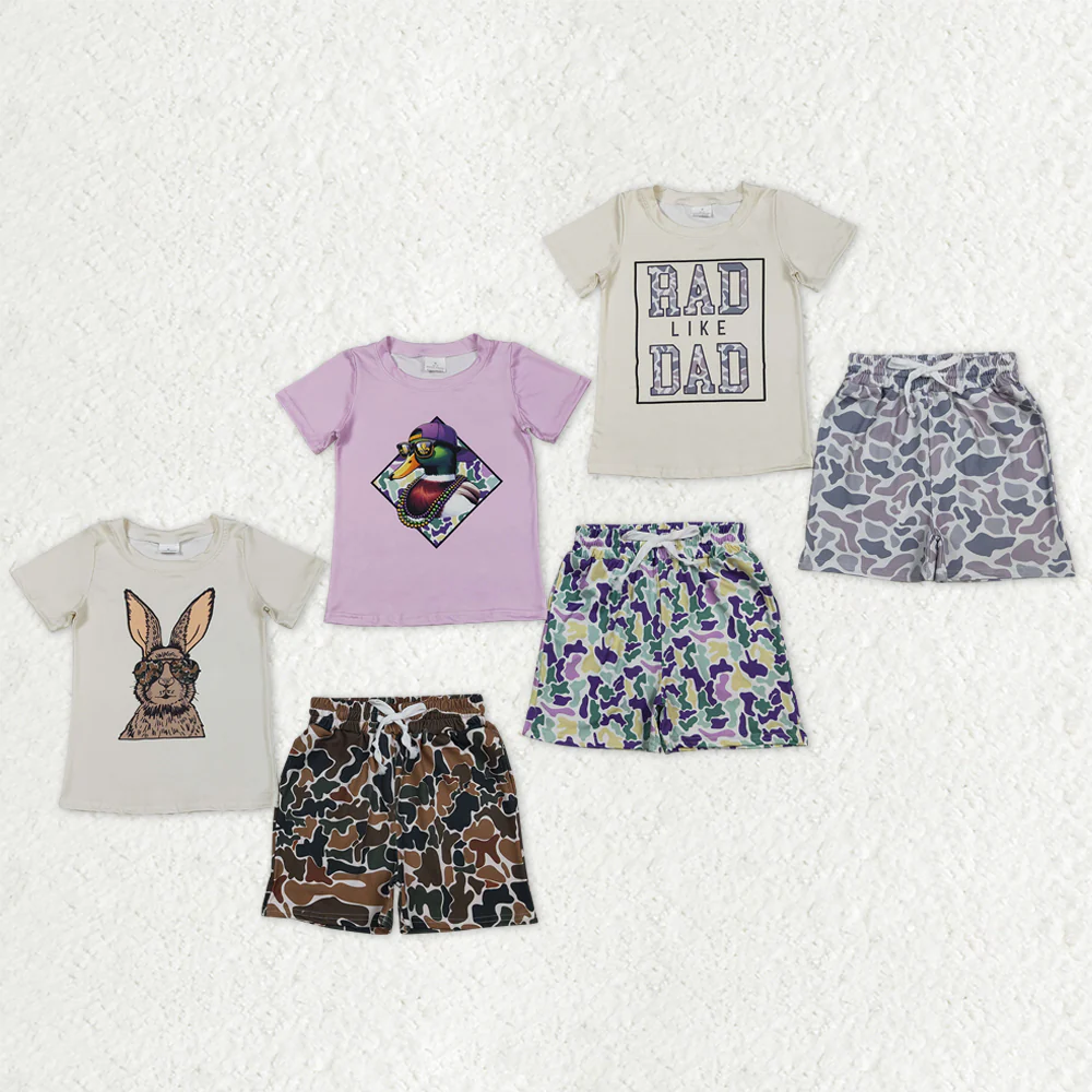 RTS Sibling baby girl boys clothes Short Sleeve Shorts sets