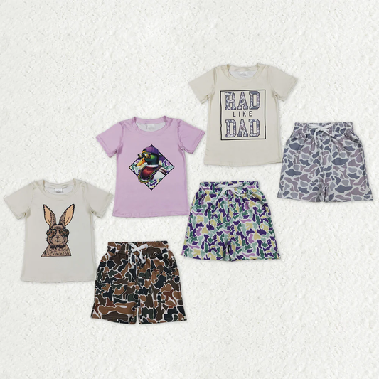 RTS Sibling baby girl boys clothes Short Sleeve Shorts sets