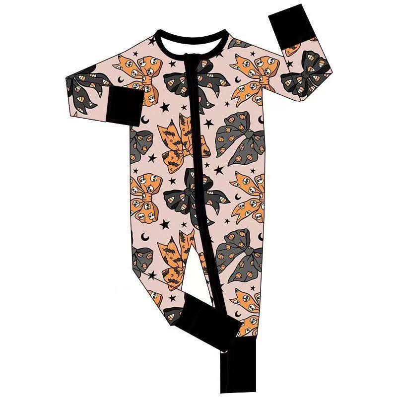 Custom moq 5 each style eta 6-7weeks baby boy clothes bow long sleeve pants and romper