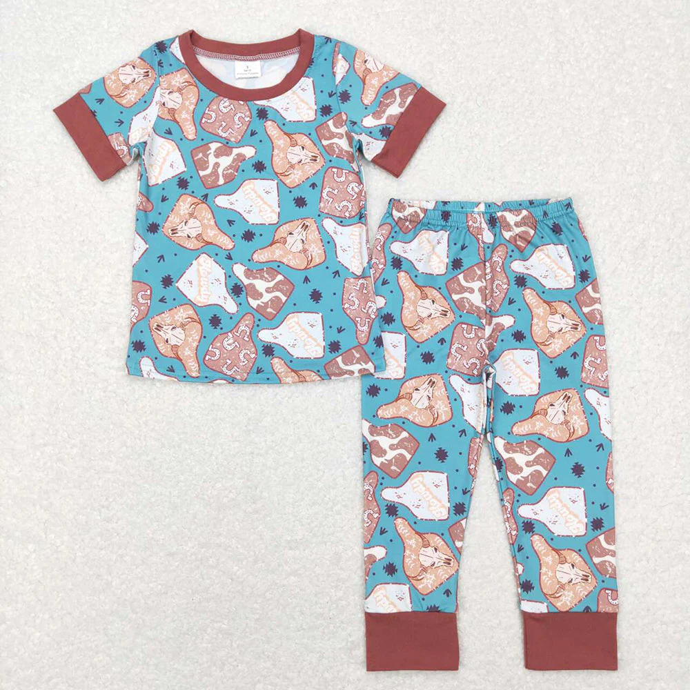 RTS NO MOQ Sibling baby boys clothes short sleeve pants Sets