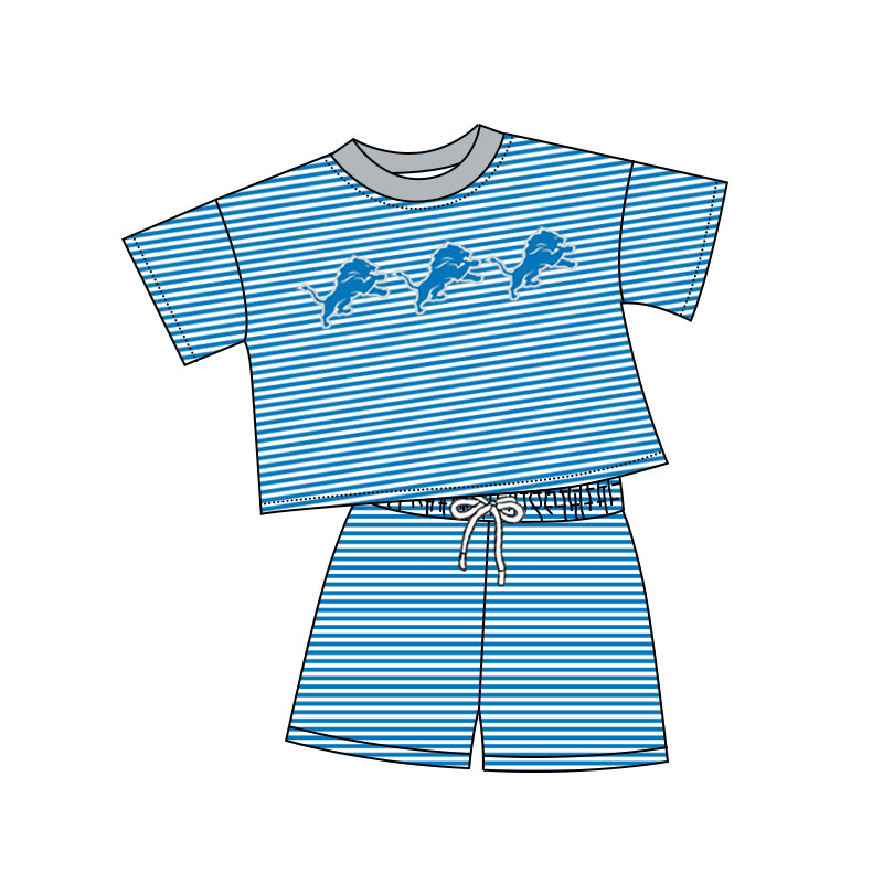 Custom moq 5 mix size milk silk baby girl clothes team blue short sleeve shorts sets and pants sets and romper and top