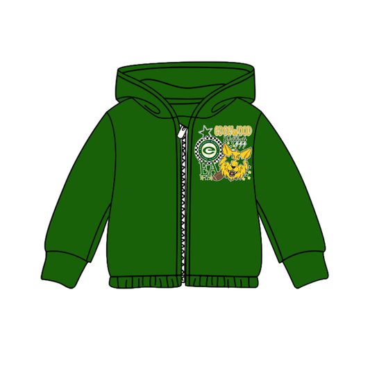 Custom moq 5 mix size milk silk baby girls clothes team green hooded long sleeve top-25.8.5