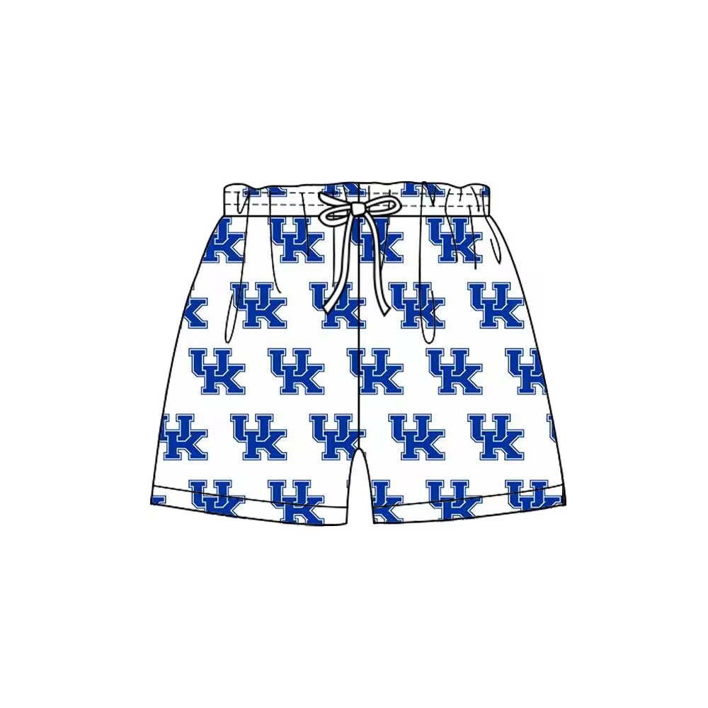 custom moq 3 toddler boys clothes team UK blue summer shorts