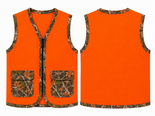 custom moq 5 mix size polyester fabric CNV01 Baby Girls Vest With Camo Trim And Camo Pockets Toddler Zip Up Vest