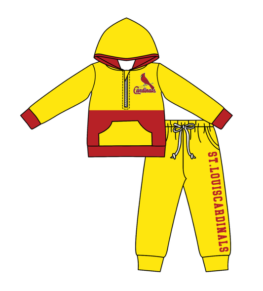 Custom moq 5 mix size eta 6-8weeks milk silk summer teams yellow baby boy clothes hooded long sleeve pants sets-25.10.24