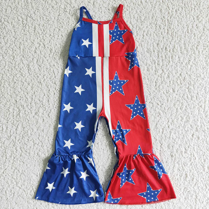 RTS Boys and girls floral Short Sleeve firewoerk jumpsuit