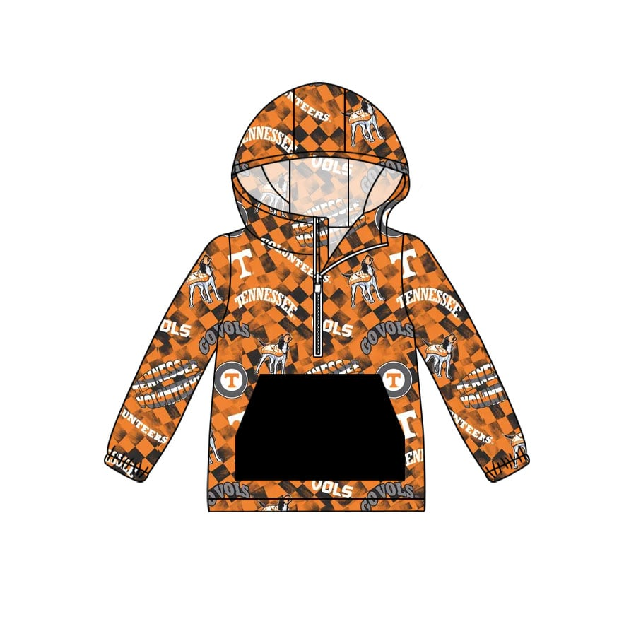 Custom moq 8 mix size milk silk Orange hooded long-sleeved jacket