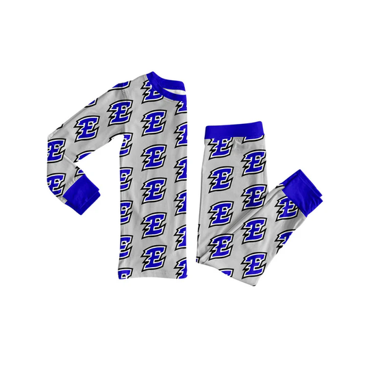 Custom moq 5 mix size milk silk eta 6-8weeks summer team baby boy clothes team blue long sleeve pants sets and romper-25.7.23