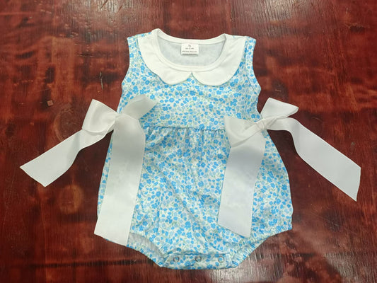 custom moq 5 eta 5weeks mix size baby girls clothes blue vest summer Romper