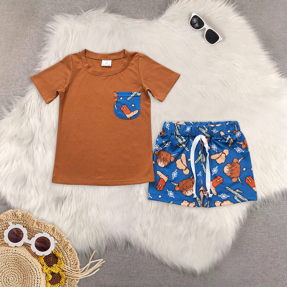 RTS baby girls Boys clothes summer Short Sleeve Shorts sets