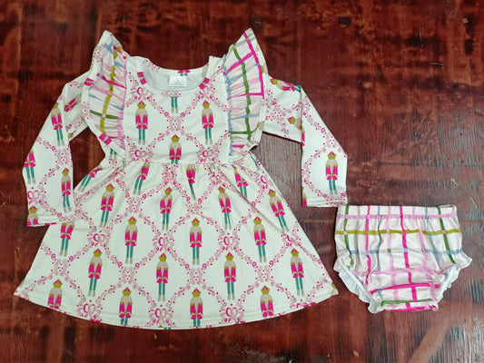 Custom moq 3 eta 6-7weeks  Pink Diamond Plaid Long Sleeve Top-Thong Set