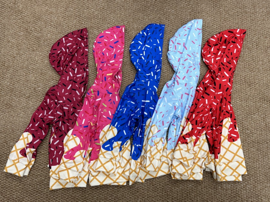 RTS Sibling baby boy clothes team ice cream hooded long Sleeve tops