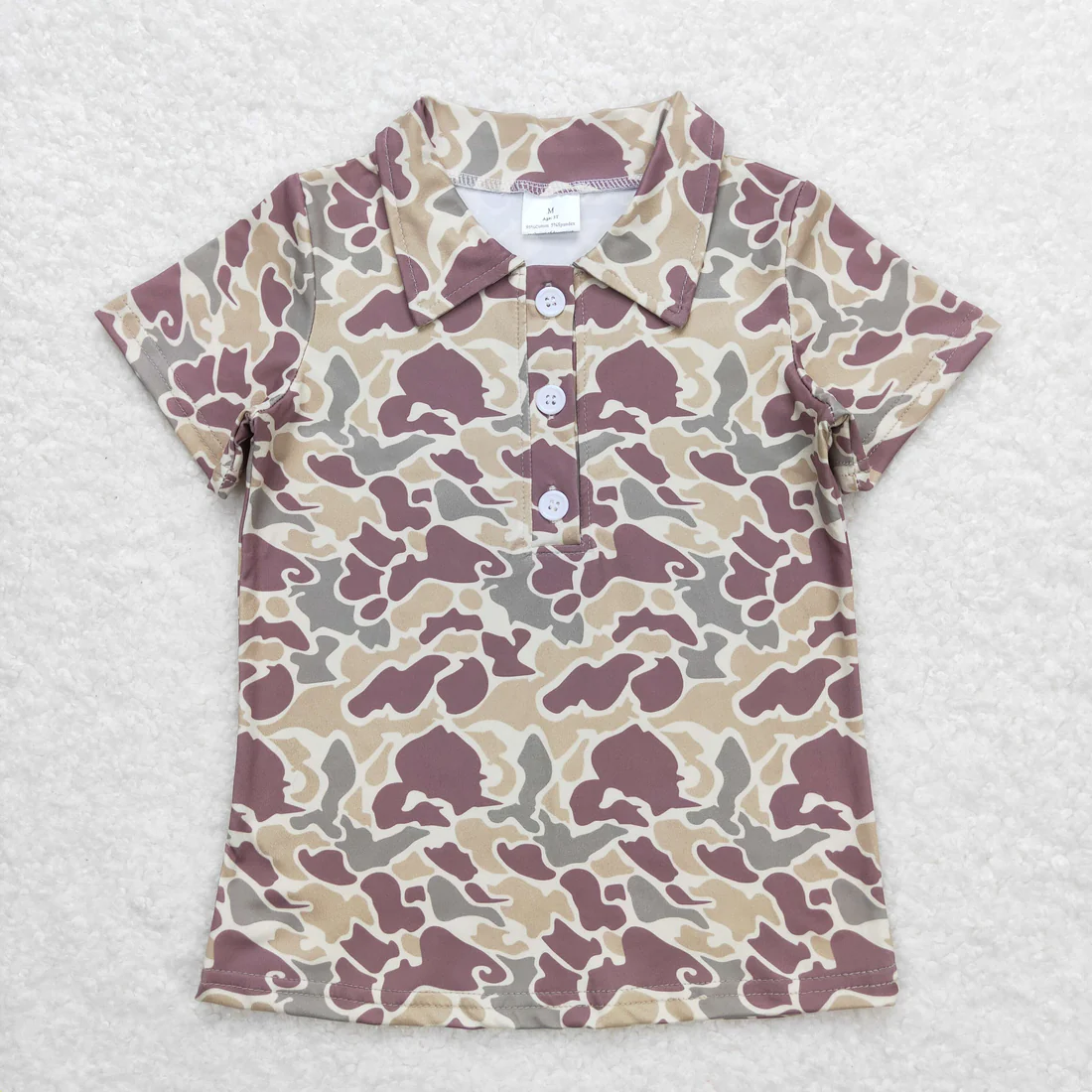 RTS NO MOQ Sibling baby girl boy clothes camouflage short sleeve top and rompers and shorts