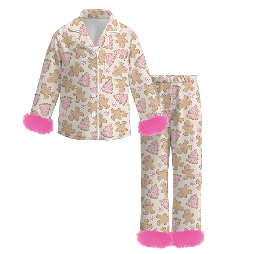 Custom moq 3 eta 7/8week moq 5 eta /4/5week baby girl clothes Christmas long Sleeve pants sets