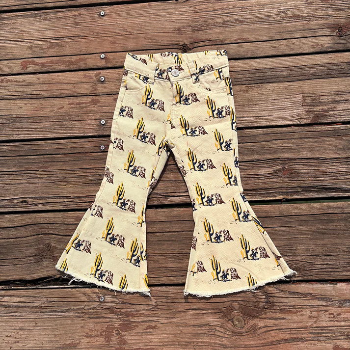 RTS NO MOQ Baby Girls Clothes Jeans: Flared & Ripped