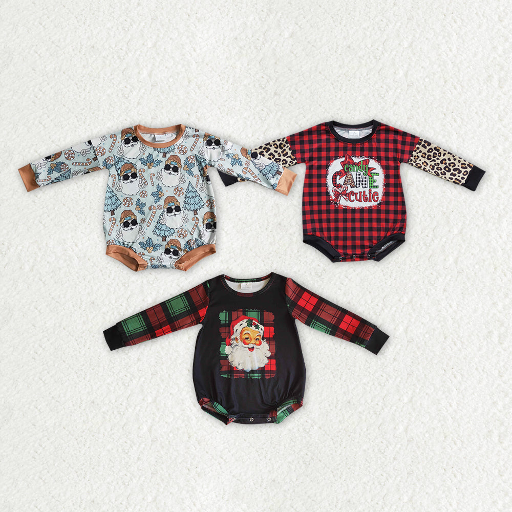 RTS NO MOQ LR0214 LR0179 LR0177 Sunglasses Santa Claus-Christmas Tree Long Sleeve Short Bodysuit