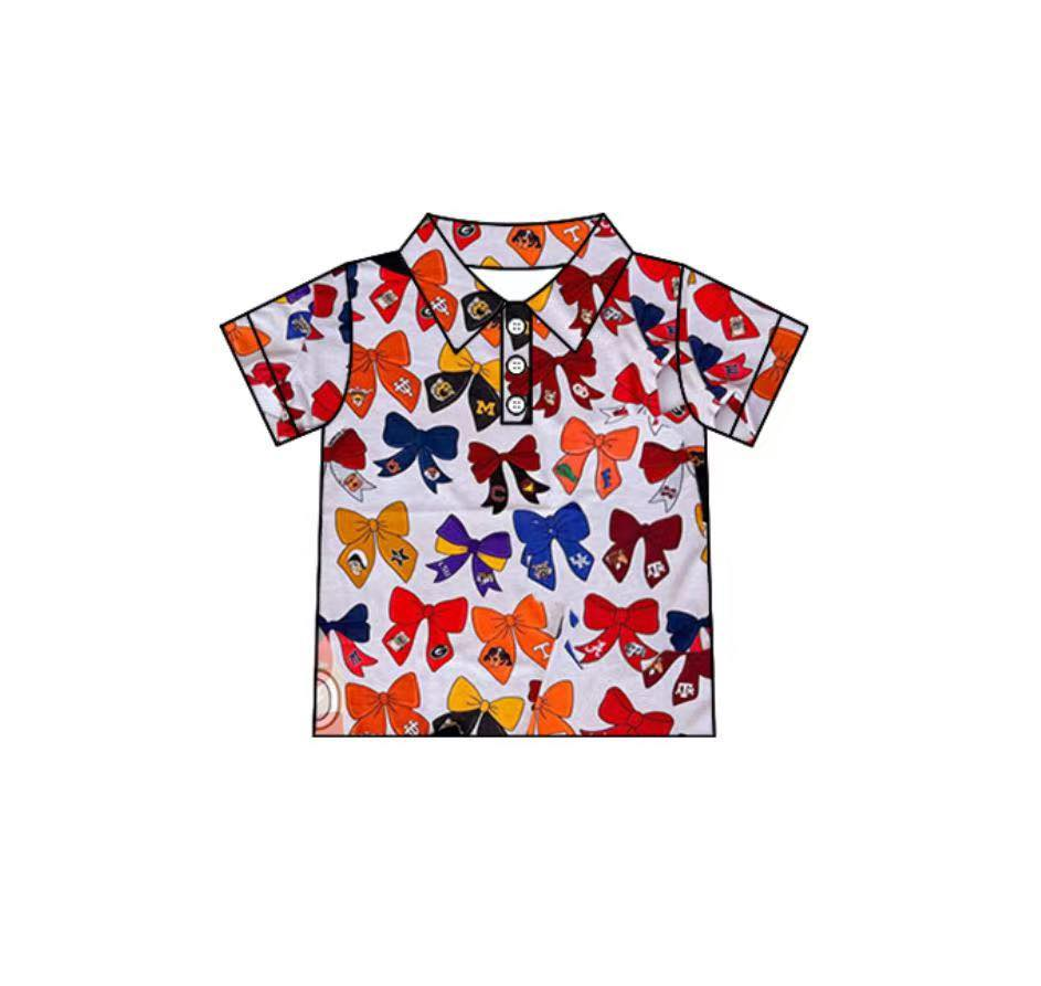 Custom moq 5 each style eta 6-7weeks baby girl clothes team short sleeve top 3-25.8.1