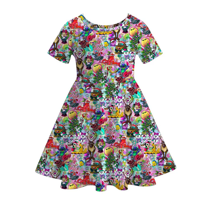 Custom moq 5 each style eta 6-7weeks baby girl bow purple short sleeve pants set and dress
