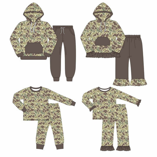 Custom moq 5 mix size milk silk summer baby boy clothes camouflage long pants sets 4-25.9.4