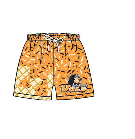 Custom moq 5 mix size milk silk summer teams baby boy clothes orange shorts-25.9.4