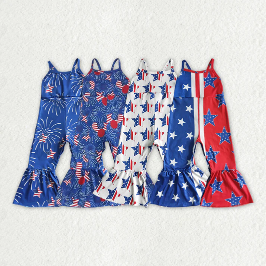 RTS Boys and girls floral Short Sleeve firewoerk jumpsuit