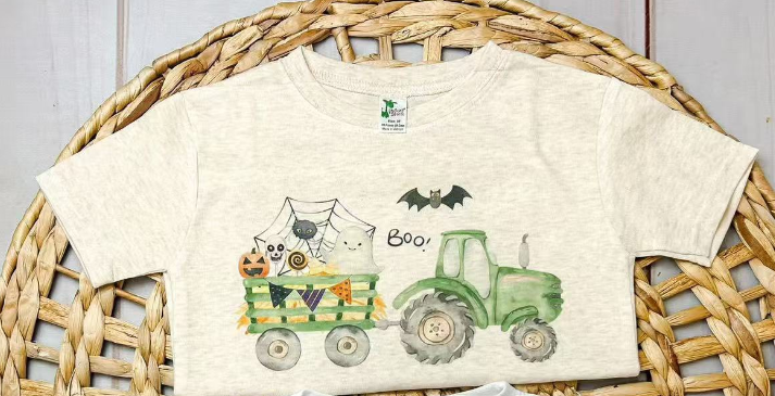 Custom moq 5 each style eta 6-7weeks baby girl clothes halloween top t-shirts