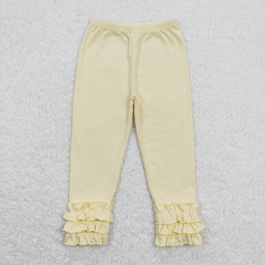 P0424 Solid beige lace pants