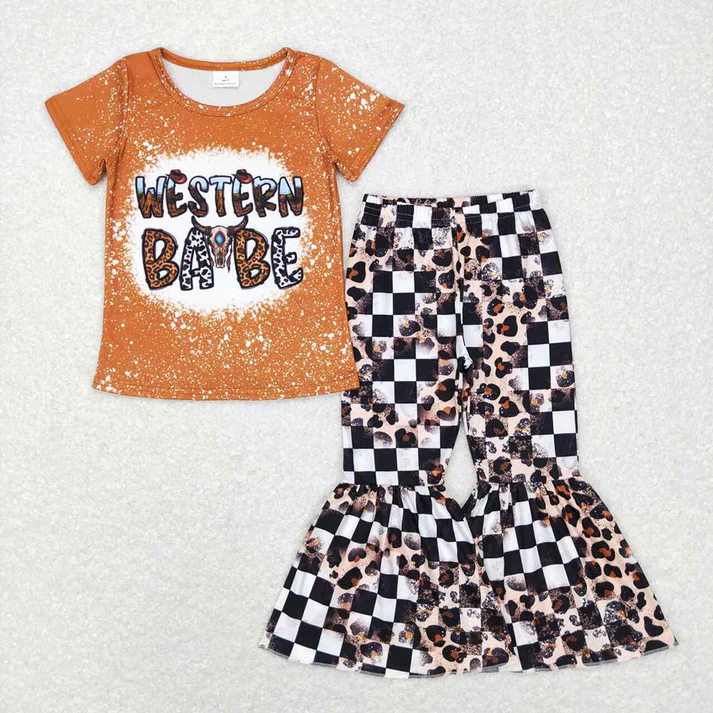 RTS NO MOQ Girls short sleeve pants Sets