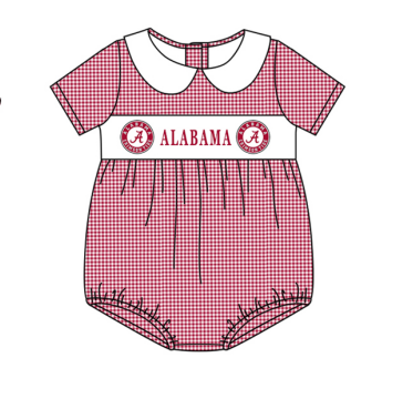 Deadline  August 29 custom no moq eta 6-7weeks Summer plaid baby collar romper