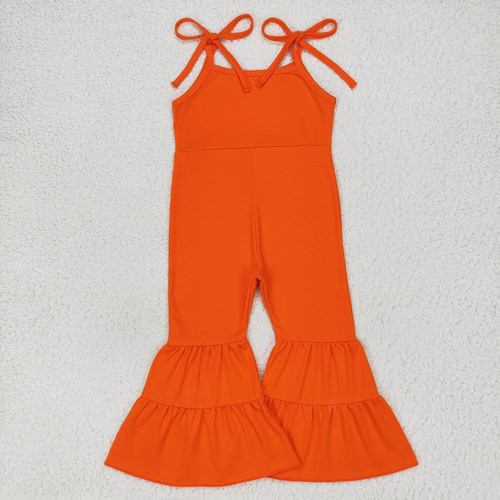 RTS NO MOQ Baby Girls Cotton Suspender Double Lace Flared Overalls