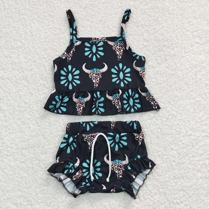 RTS NO MOQ baby girls clothes short sleeve briefs sets