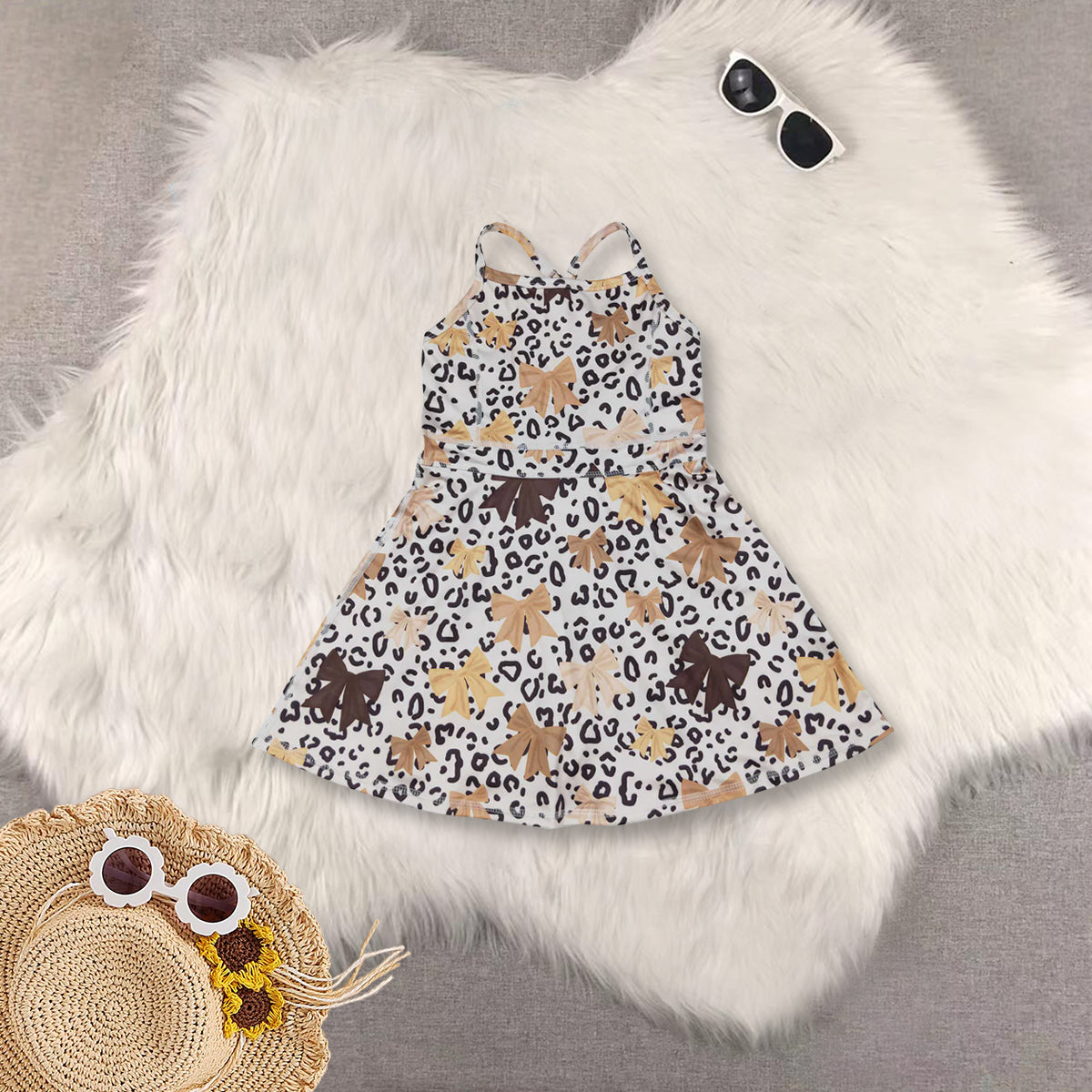 RTS NO MOQ Sibling baby girl clothes yoga floral suspender skirt sets