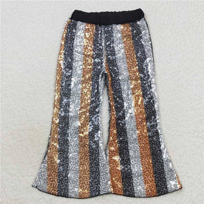 RTS NO MOQ Sibling baby girl clothes SEAUIN All Colors Sequined Gari Safety Pants add  lining