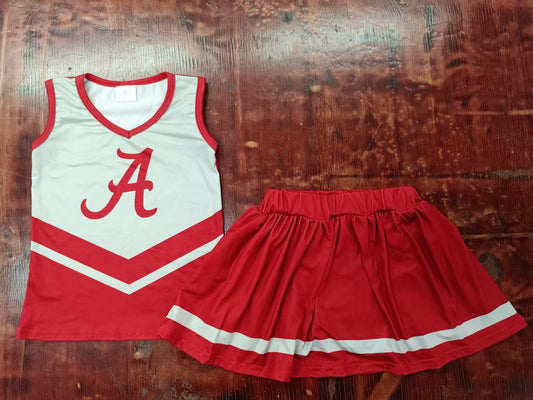 Custom moq 3 eta 6-7weeks baby girl clothes team red sleeveless skirts dress-25.5.8