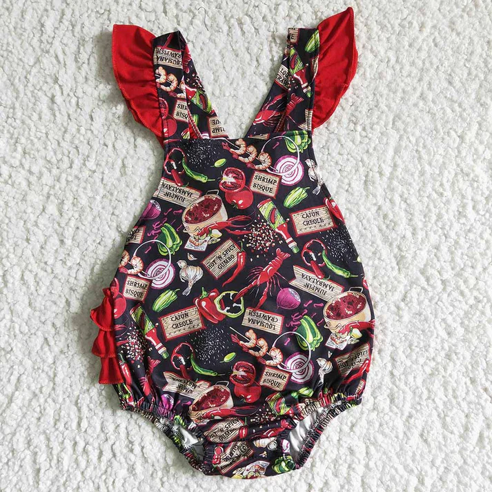 RTS Boys and girls lobster Short Sleeve Shorts sets dress romper