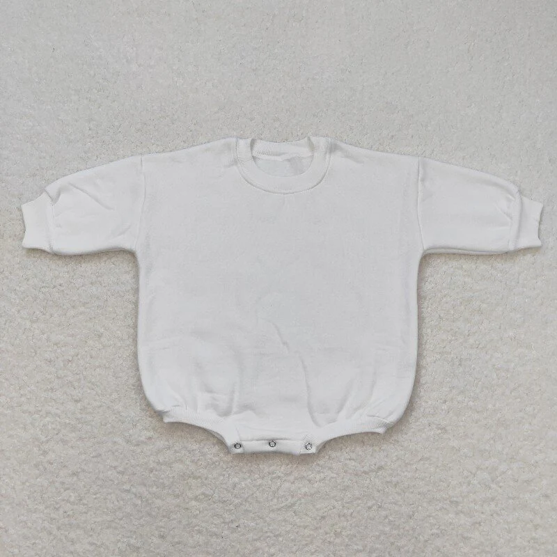 RTS NO MOQ Sibling baby girl boys clothes Fleece-lined long-sleeved bodysuits