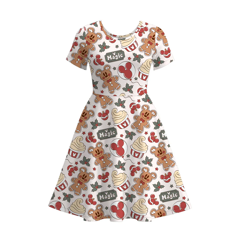 Custom moq 5 each style eta 6-7weeks Christmas baby girl short sleeve dress and long sleeve pants sets and shorts sets and top 1 and top 2 and adult dress