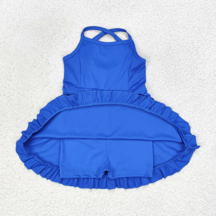 RTS NO MOQ Solid color yoga wear suspender dress