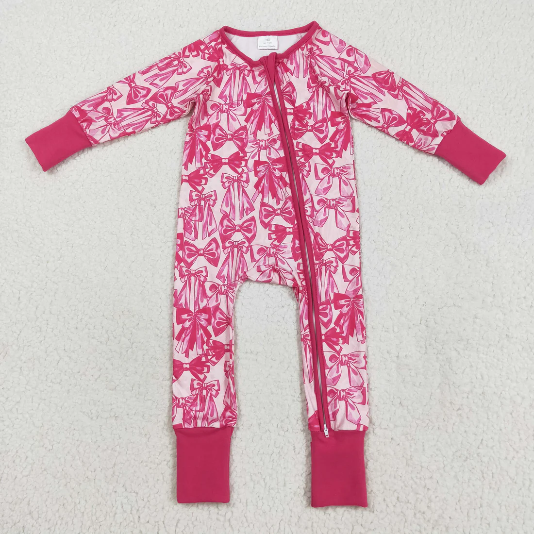RTS NO MOQ Sibling Baby boy girls clothes bow long-sleeve rompers