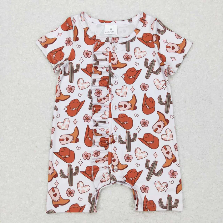 RTS NO MOQ Baby girls clothes Shorts Sleeve Romper Mixed Sizes