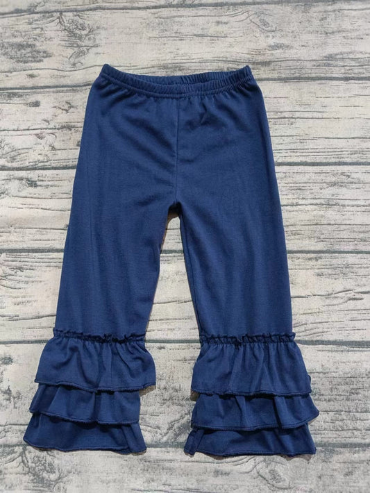 Custom moq 3 eta 6-7weeks baby girl clothes navy blue lace long Pants
