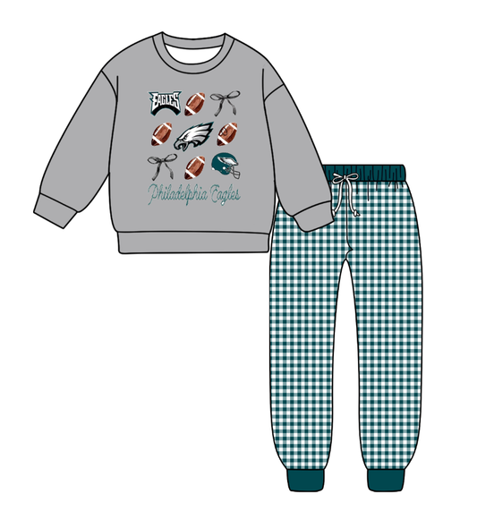 Custom moq 5 mix size milk silk summer teams baby boy clothes gray long sleeve pants sets-25.9.9
