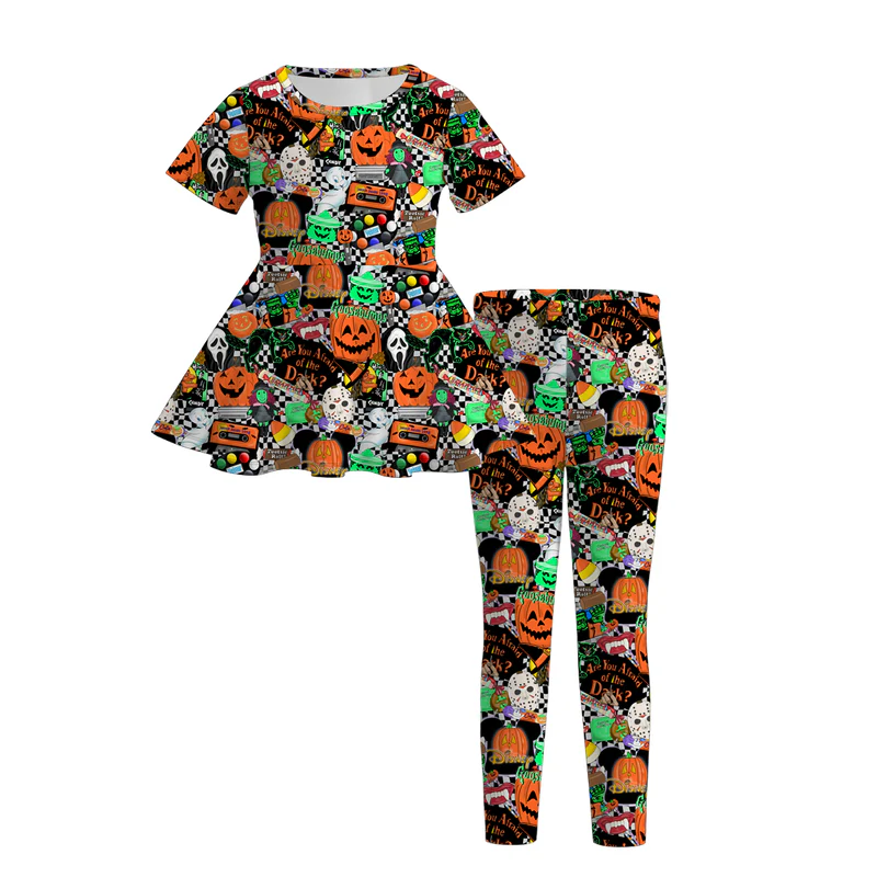 Custom moq 5 each style eta 6-7weeks baby girls clothes short sleeve pants set