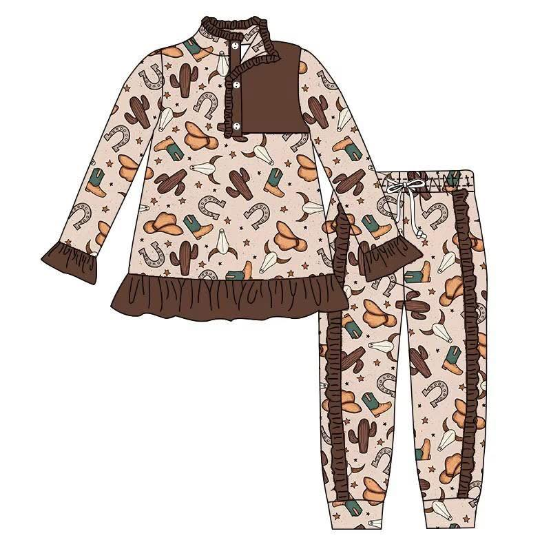 Custom moq 5 mix size milk silk summer baby girl clothes boot hat long sleeve pants sets-25.8.7